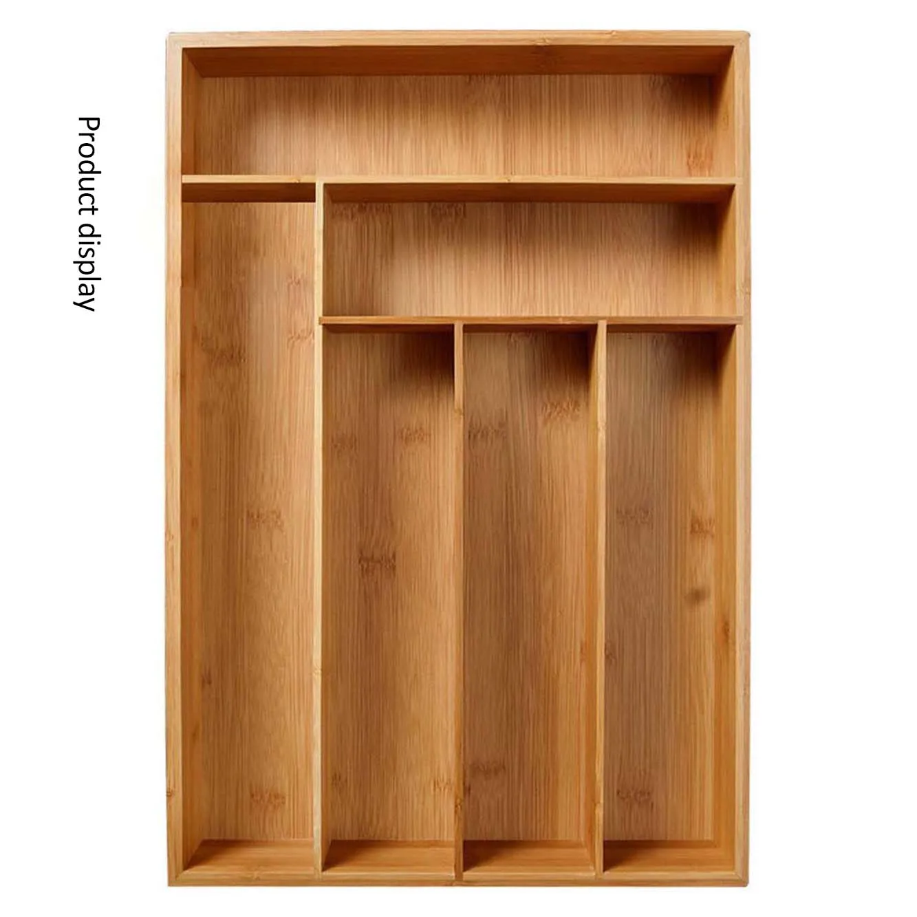 

Bamboo Tableware Storage Box 6 Grid Knife Fork Chopsticks Kitchen Storage Box Household Storage Collection
