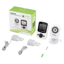 Видеоняня с инфракрасным ночным видением, двухсторонняя Колыбельная для комнатной температуры, Дальняя дальность