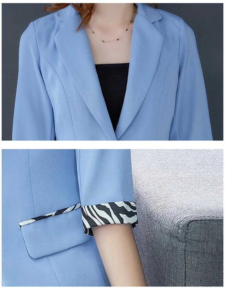 Real shot small suit female jacket new autumn clothing West decoration casual seven-point sleeve women's jacket