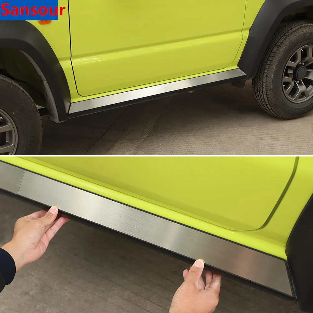 Хромированный дизайн Sansour для Suzuki Jimny JB74 2019 боковая юбка кузова автомобиля