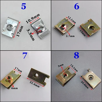 

Dashboard Gasket Clips Fixed U Type Screw U-Nuts Lot Universal Assortment Moulding Repairing Vehicle