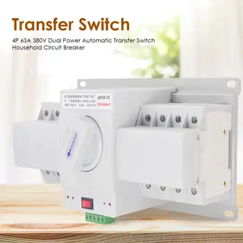 

Electrical Micro Circuit Breaker 2/4P 63A 230/380V Dual Power Automatic Transfer Switch Household Selector Equipment