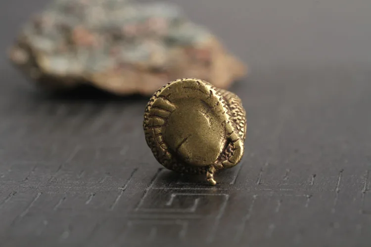 Pure Copper Snake Statue Desktop Decorations (10)