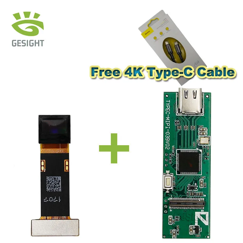 Polegada Micro Oled Fhd 1920x1080 Hd-mi para Placa Mipi Tipo-c Placa de Motorista para ar Gunsight Visão Noturna Telescópio 0.39 Painéis e LCDs p/ tablet - Imagem 4