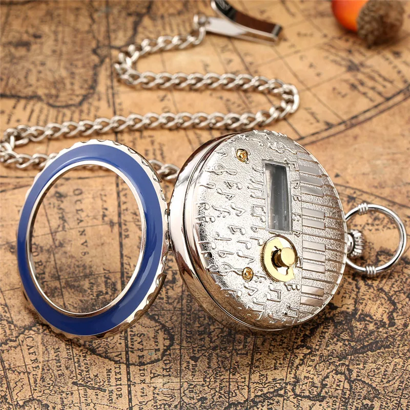 Klassische manuell musikalische Taschenuhr spielt Schwanensee Lied Quarz Analoguhr für Männer Frauen Anhänger Uhren FOB Kette Reloj – Detail 4