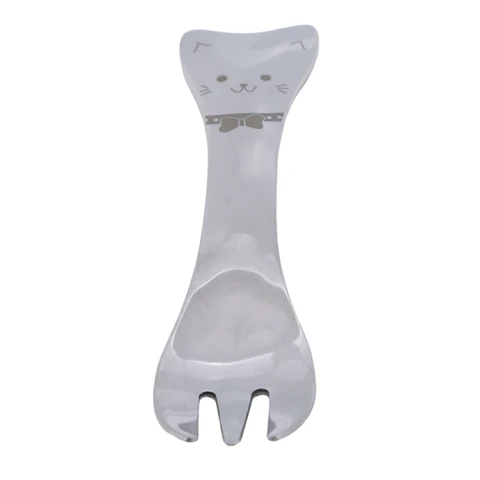 Cats Spoons Forks Kids Tableware Stainless Steel Children Dessert Ice Cream Spoon Fork Kitchen Accessories