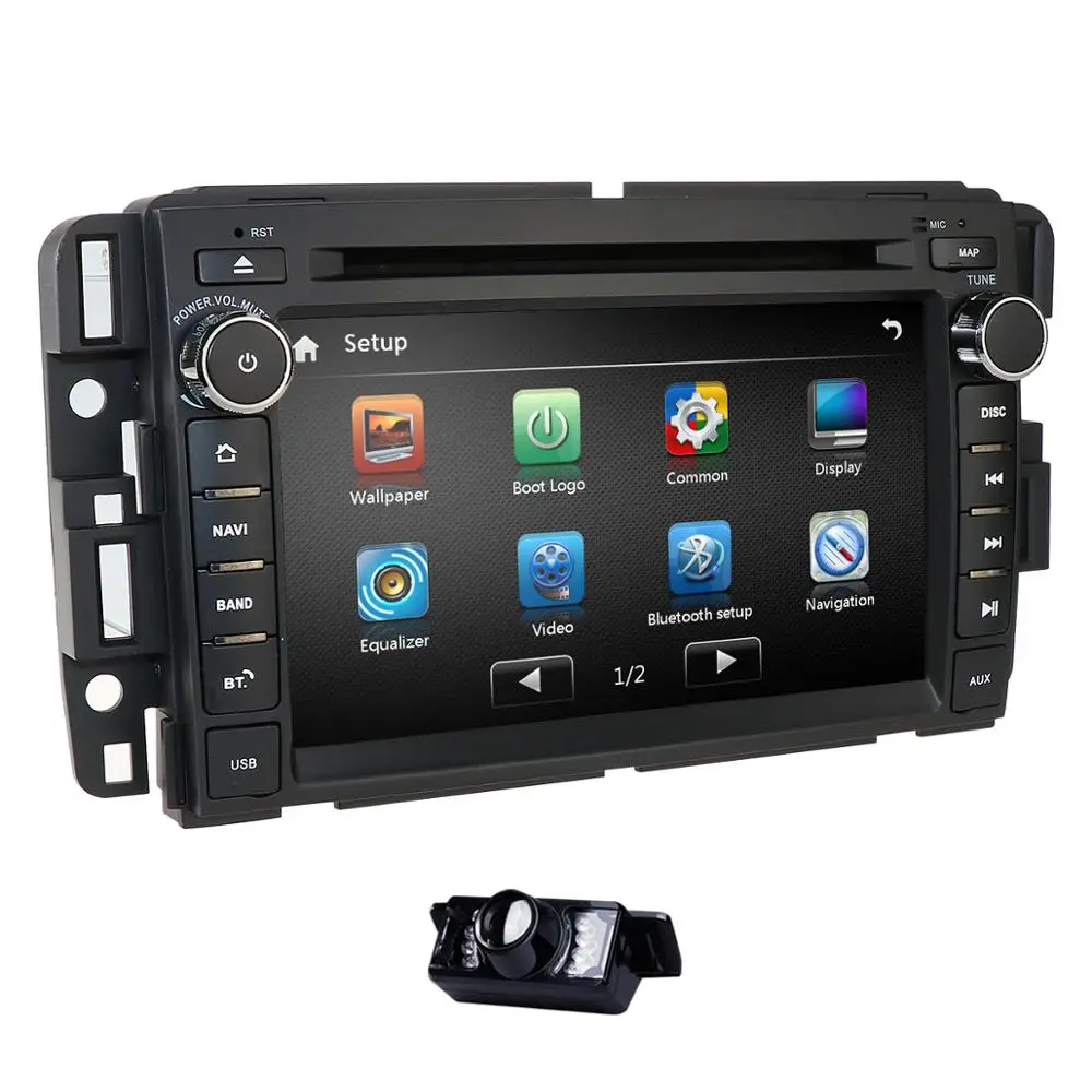Sale For GMC Sierra 1500 2500HD 3500HD Car Radio DVD Player GPS Navigation Fit GMC Yukon Sierra Chevrolet Chevy Tahoe Suburban CAMMAP 1