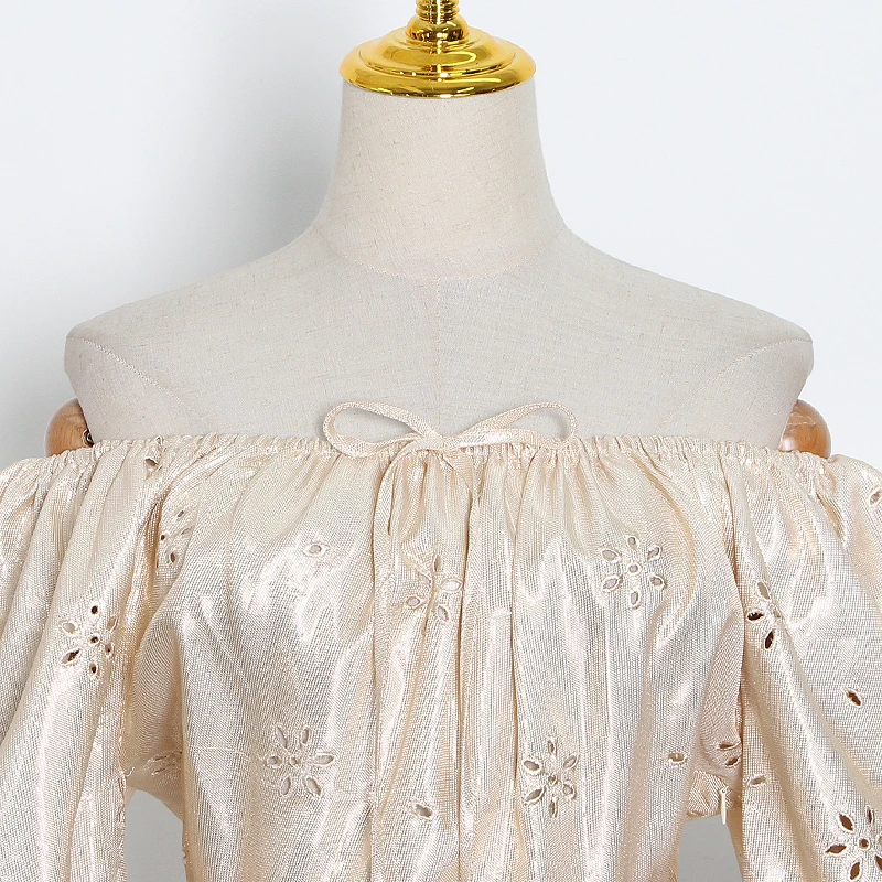 TWOTWINSTYLE Elegant Ruffle Lace Up Bowknot Dress