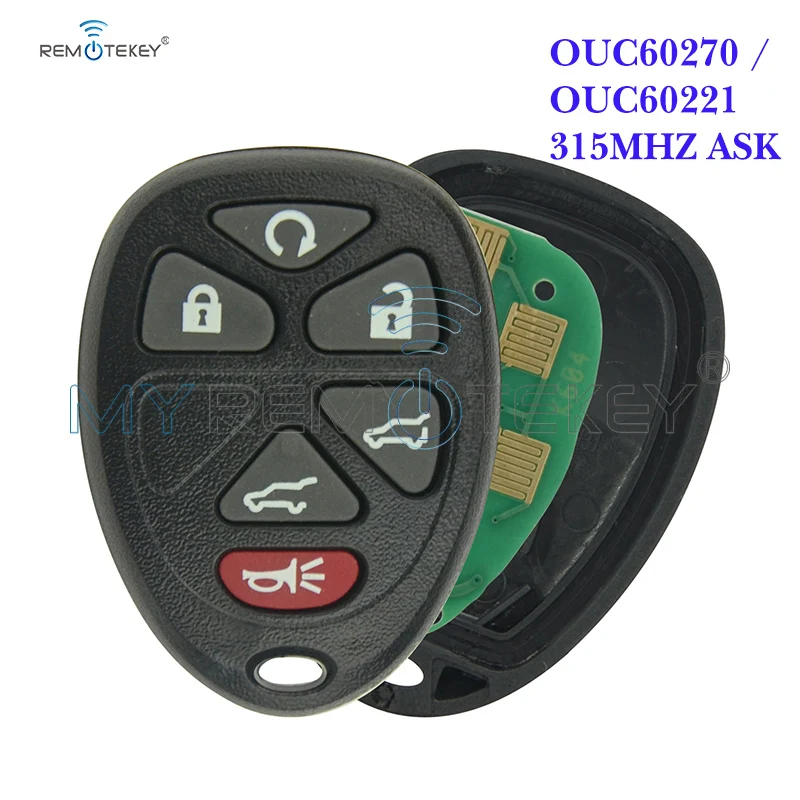 Remotekey OUC60270 OUC60221 дистанционный ключ брелок от машины 6 кнопок 315 МГц для Cadillac Escalade