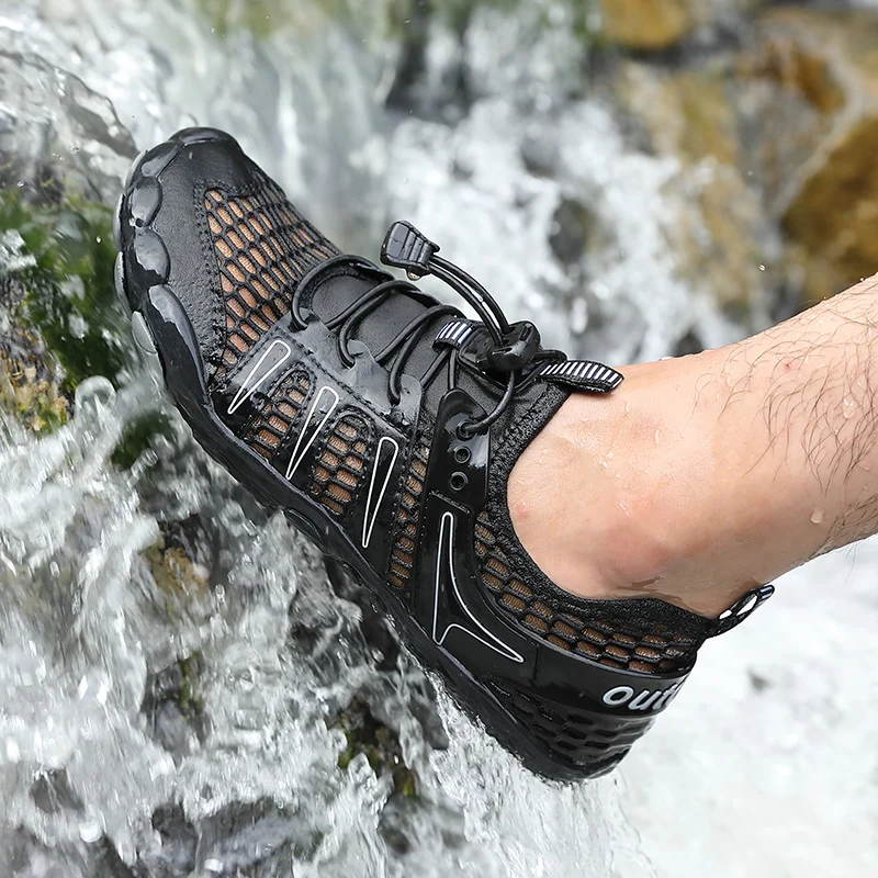 Мужская водонепроницаемая обувь; дышащая обувь для подводного плавания; пляжные тапочки с босиком; обувь для подводного плавания; Мужская обувь; большие размеры