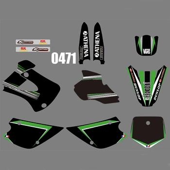 

For Kawasaki KX85 KX100 1998 1999 2000 KX 85 100 Graphics Decals Stickers Custom Number Name 3M Full Motorcycle Backgrounds