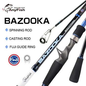 

ANYFISH BAZOOKA Fishing Lure Rod M702C/M702S 2.14m Spinning/Casting Rod Fuji Guide Ring Light Weight High Carbon Fiber Lure Rod