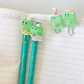 

1X Kawaii Dinosaur Gel Pen Writing Signing Pen Stationery Black Ink 0.38mm