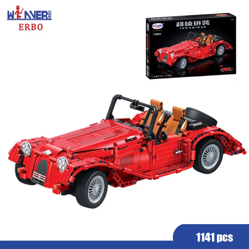 ERBO 1141 шт техника строительные блоки Винтаж Классический Кабриолет Roadster модели