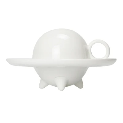 C Millet Cup Ufo универсальная чашка керамическая чашка крышка для кофейной кружки 4 цвета дополнительно обратная дизайнерская тарелка закуска - Цвет: C