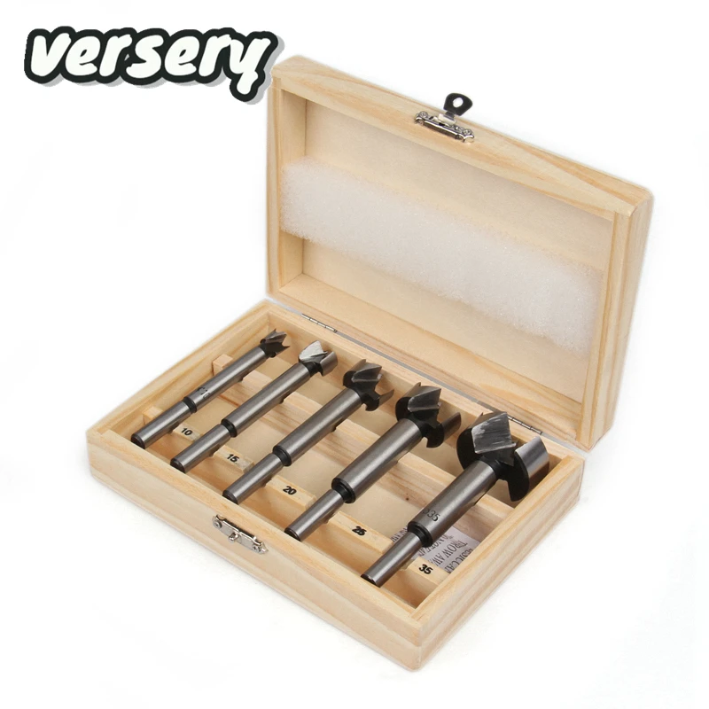 Free Shipping 5pc/sets 15/20/25/30/35mm Self Centering Hole Saw Cutter Wood Hole Drilling Tools Forstner Woodworking Drill Bits carpentry 35mm hinge tapper door panel hinge positioner woodworking hole opener wood working hand auxiliary tool sets