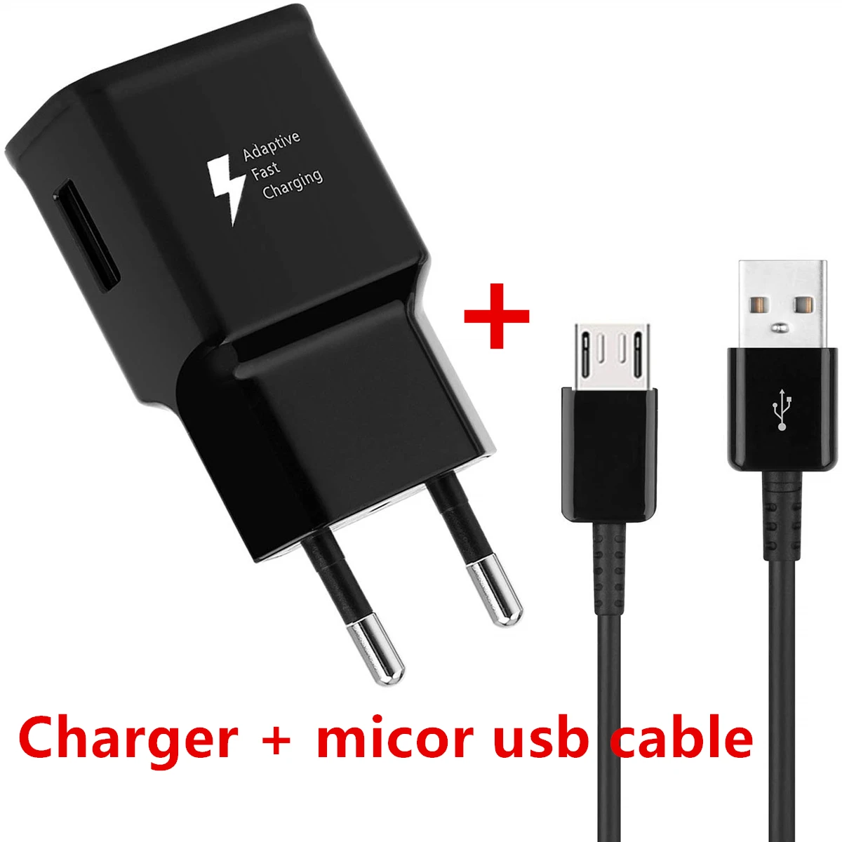 Легко присоединяемого быстродействующего Зарядное устройство для samsung Galaxy J1 J3 J5 J7 A3 A5 A7 S5 S6 S7 край S8 плюс USB настенный быстрой зарядки - Тип штекера: charger and V8 cable