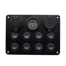 1 шт. 12 В RV Автомобильная Морская Лодка 8 банд водонепроницаемый выключатель переключатель панель для автомобиля Лодка RV грузовик ATV UTV Camper Caravan