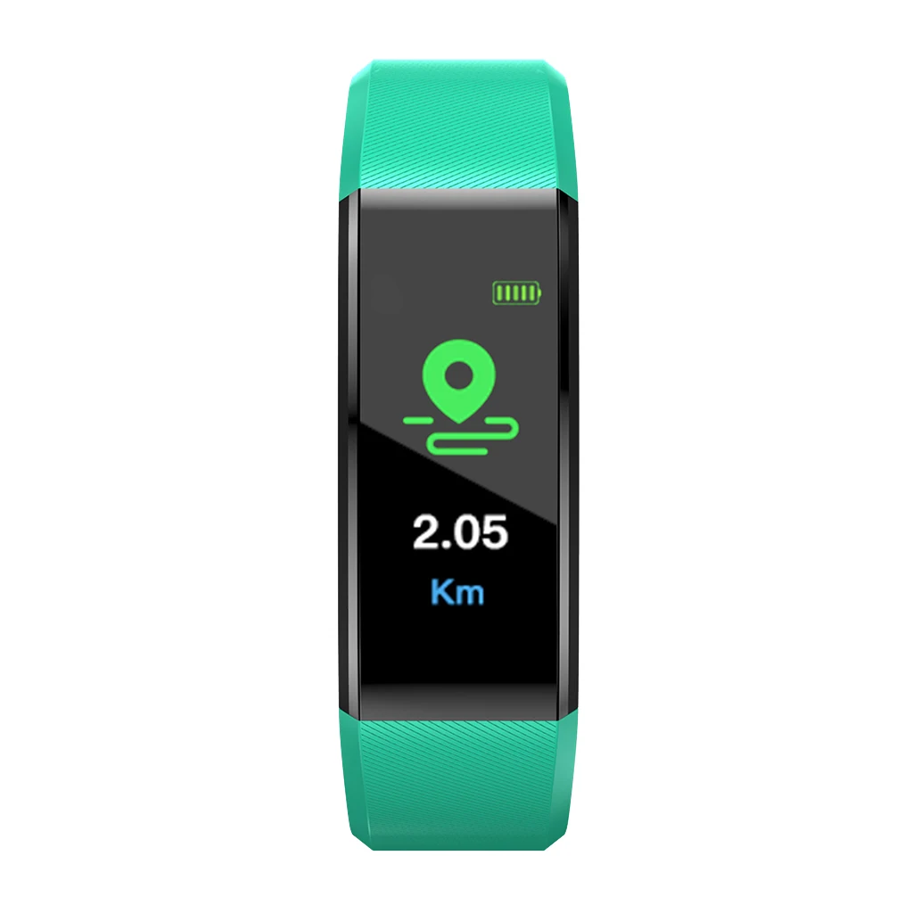 Для женщин, мужчин, студентов, умный Браслет, пульсометр, монитор артериального давления, фитнес-трекер, часы, умный браслет, браслет, умные часы - Цвет: Green