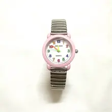 Детские кварцевые наручные часы с мультяшным номером цвета браслет