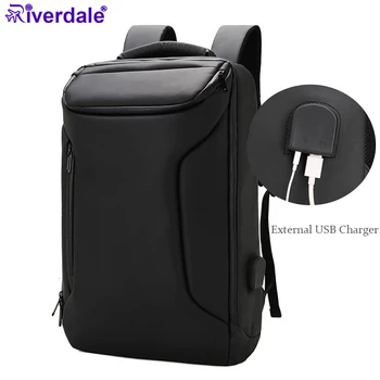 

High Quality Business Men Backpack Waterproof Oxford Men's Bag External Usb Charger 17 Inch Laptop Backpacks Large Capacity Bags