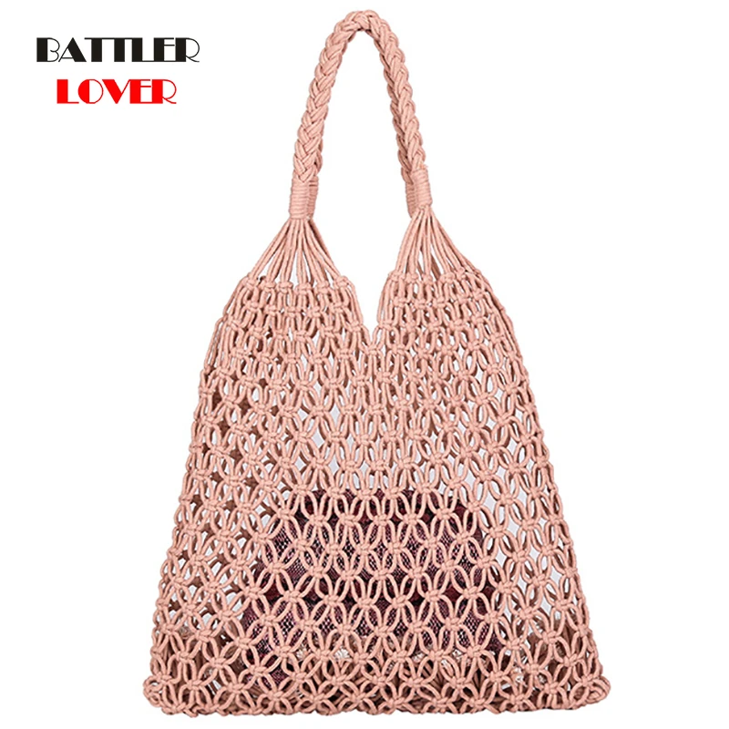 macrame hobo bag