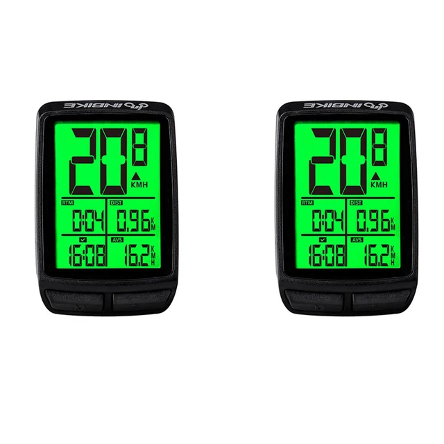 Waterproof Bicycle Computer Wireless MTB Bicycle Speedometer Stopwatch Cycling LED Digital Rate Counter Bike Accessories INBIKE 2 PCS