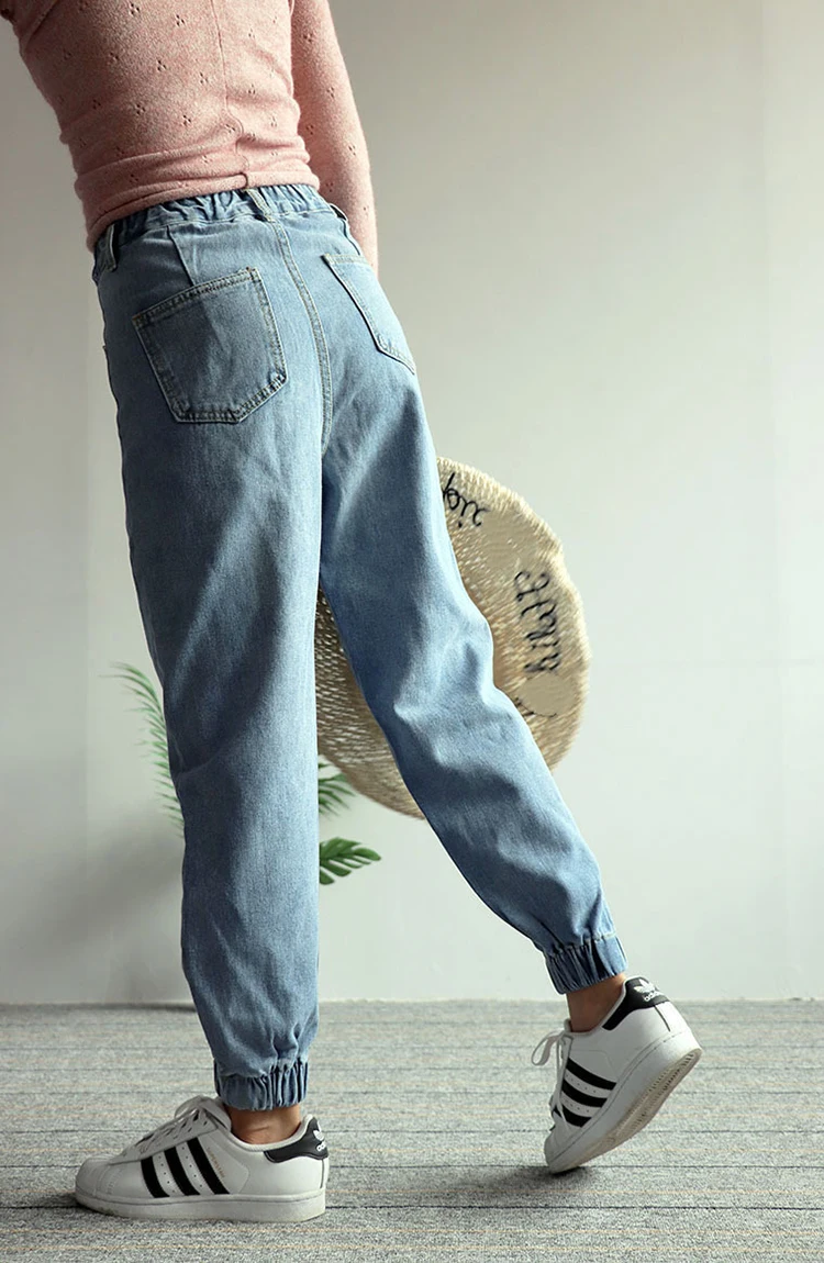 Мешковатые джинсы для женщин в стиле бойфренд джоггеры с высокой талией свободные женские mujer jean femme дамские шаровары джинсовые штаны брюки tejanos