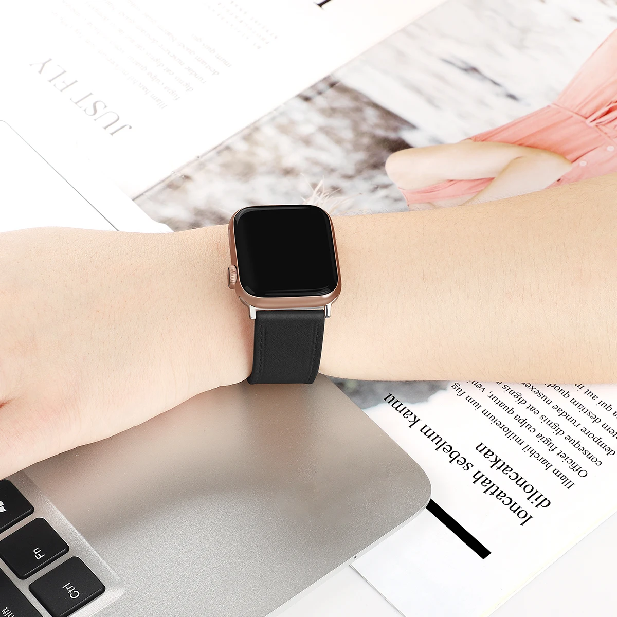 ALPQ, ремешок из натуральной кожи для Apple Watch, ремешок 38, 42, 40, 44 мм, Сменный ремень, спортивный браслет для iwatch, серия 5, 4, 3, 2, 1