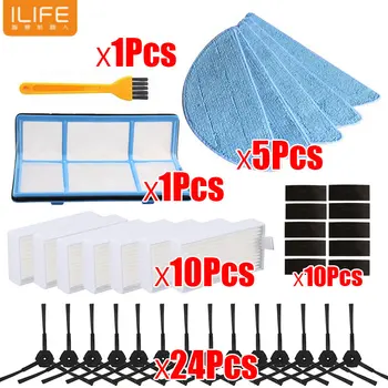 

Side Brush Primary Dust filter Hepa Filter Mop pad for chuwi ilife v5 v5s V3 V3s v5pro x5 robot vacuum cleaner Parts accessories