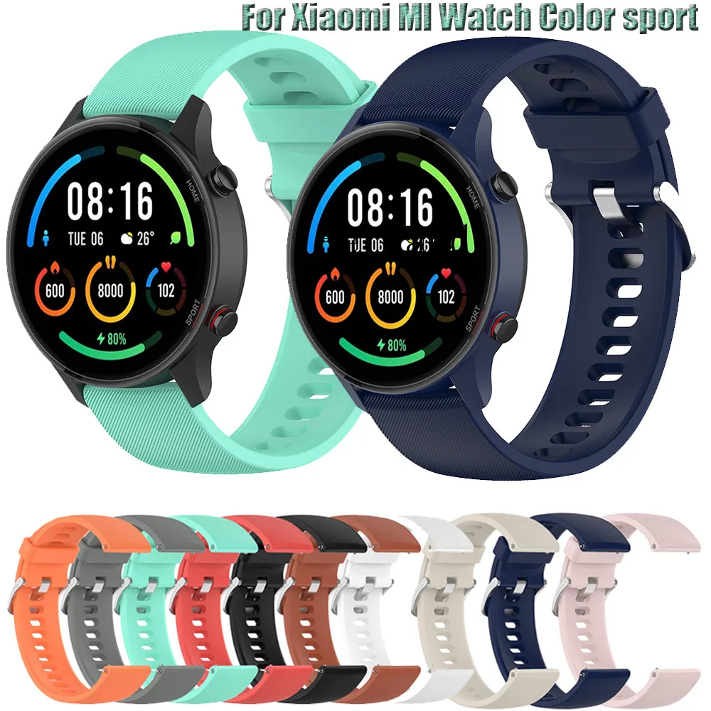 

22MM Silicone WatchBand Strap For Xiaomi MI Watch Color Sport Smart Wristband For Xiaomi Haylou RT LS05S Bracelet WirstStrap