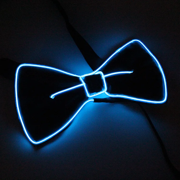 Светодиодный светящийся нарядный галстук-бабочка EL проволочные Костюмы Аксессуары неоновый галстук-бабочка для клубной танцевальной вечеринки Рождество Хэллоуин D40