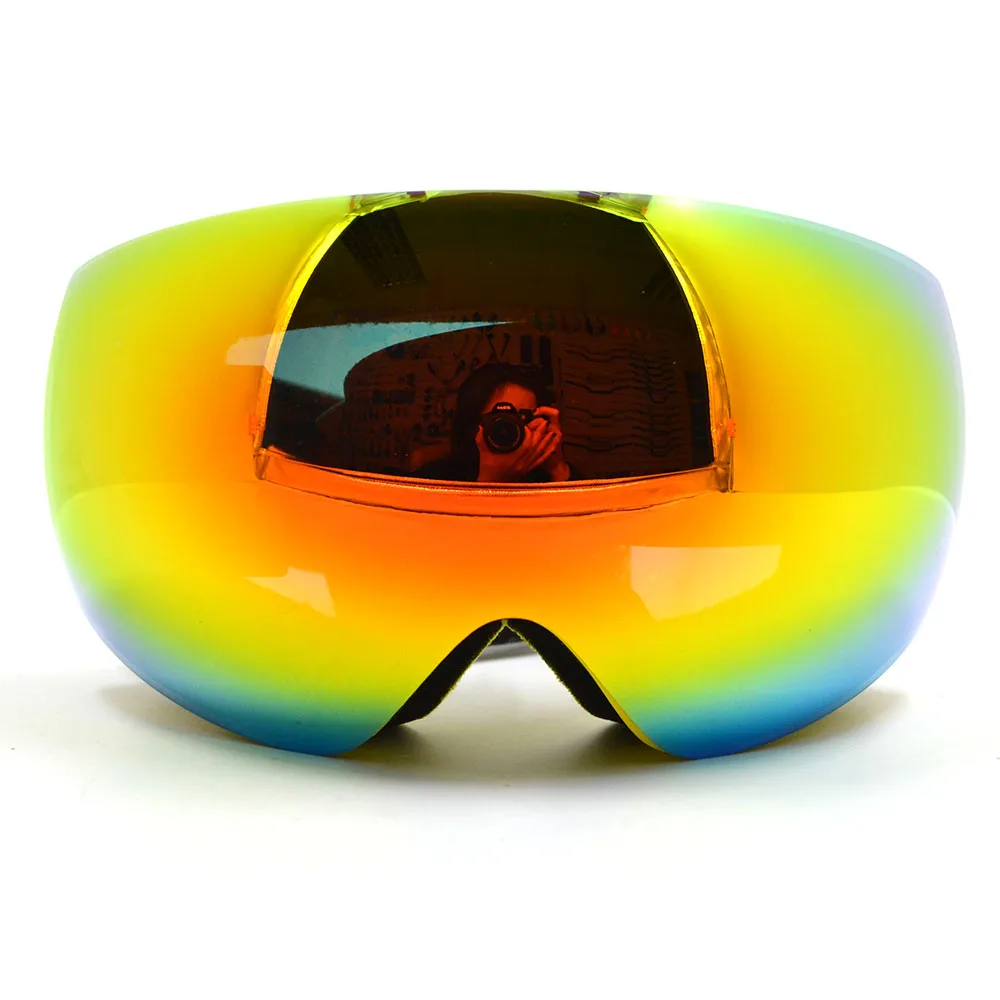 Tanie 2022 nowy 100% marka gogle narciarskie podwójna warstwa Anti-fog UV400 motocykl Sport narciarstwo Snowboard sklep