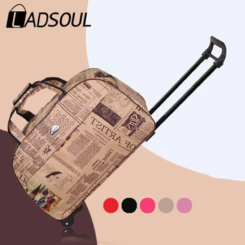 

LADSOUL Large Trolley Travel Bag Trolley Bag Portable Travel Bag Luggage Bag Fashion Waterproof Easy To Carry