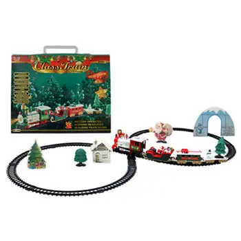 

Christmas Electric Rail Car Train Toy Children's Electric Toy Railway Train Set Racing Road Transportation Building Toys