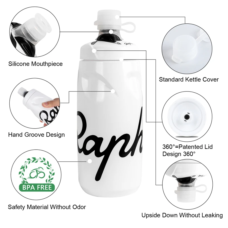 Спортивная бутылка для воды Rapha 620/750 мл велоспорта герметичная № 5 PP с замком на