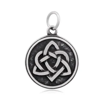 Kinitial 19* 29mm Stainless Steel Knot Pendant Charm for Bracelet Necklace Making Expandbale Bangle Chinese Knot Charms Jewelry