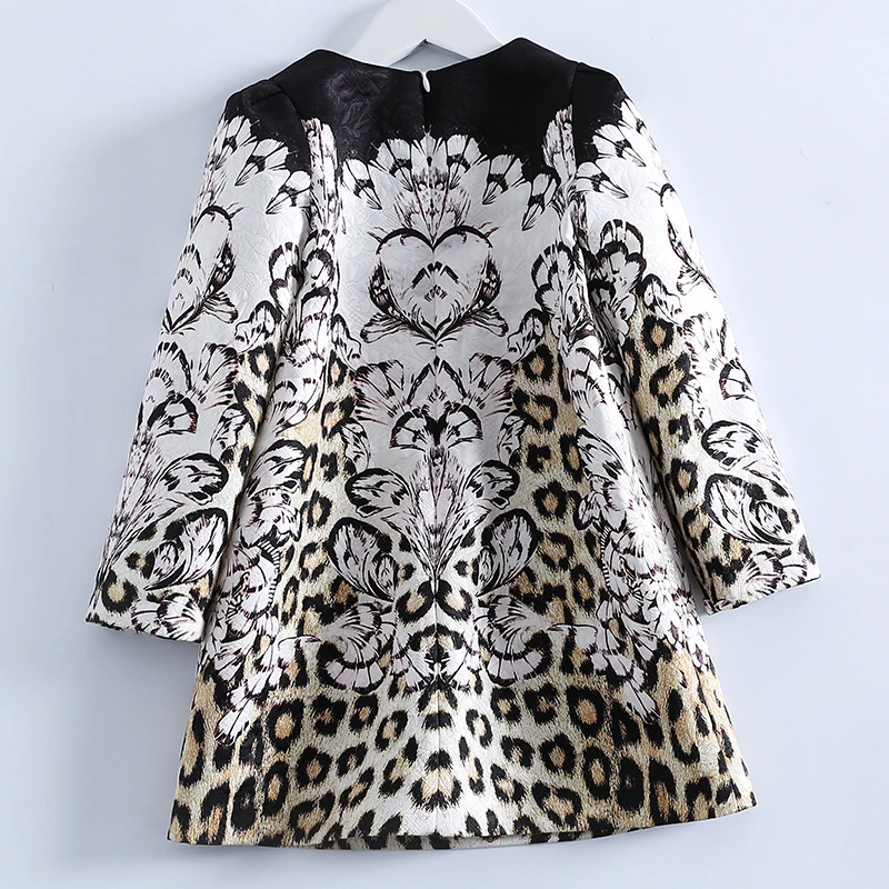 Melario/Новые платья для девочек Осенняя детская Одежда модное леопардовое платье с длинными рукавами для девочек Детская подростковая одежда Vestidos