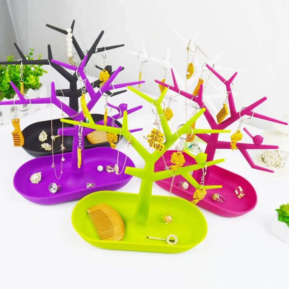 

Necklace Tree Display Stand Earrings Piercing jewelry Storage Tray Rack Organizer Holder Stand Tray Tree Jewelry Organizer