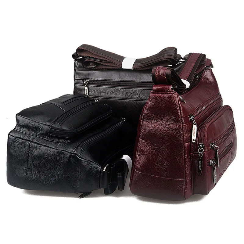 Повседневная простая женская натуральная кожаная женская сумка на одно плечо женская сумка через плечо сумки высокого качества Дизайнерские