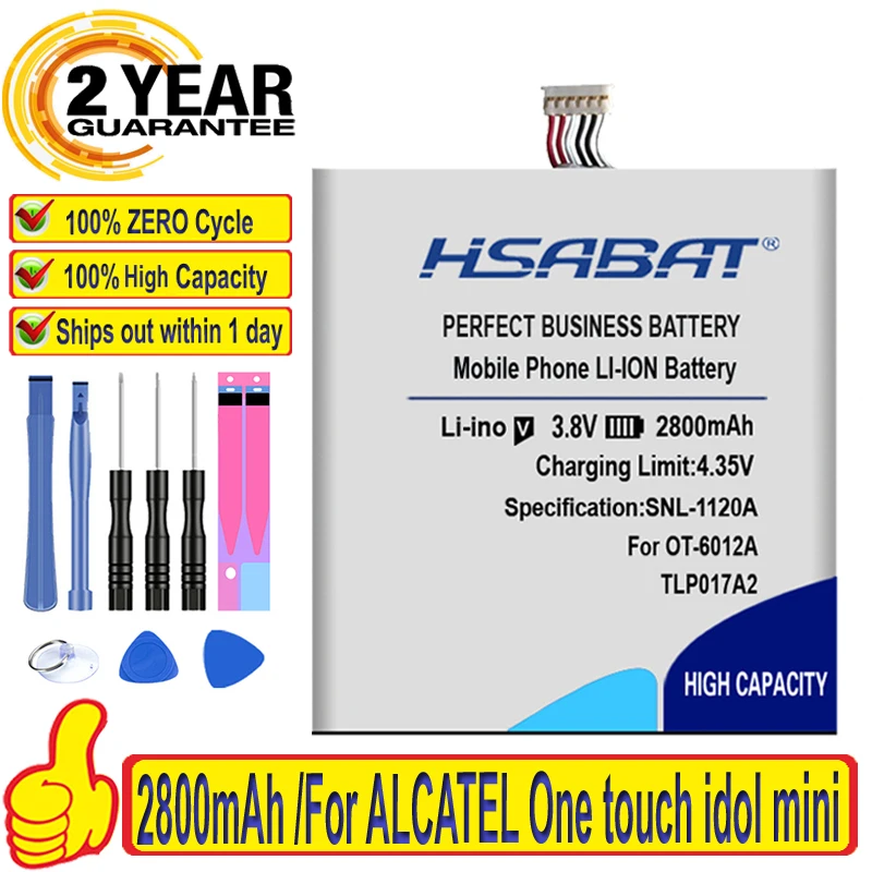 2600 мАч TLp017A1 TLp017A2 батарея для ALCATEL One touch idol mini OT6012 6012E 6012D S530T OT-6012A OT-6012D OT-6012E |