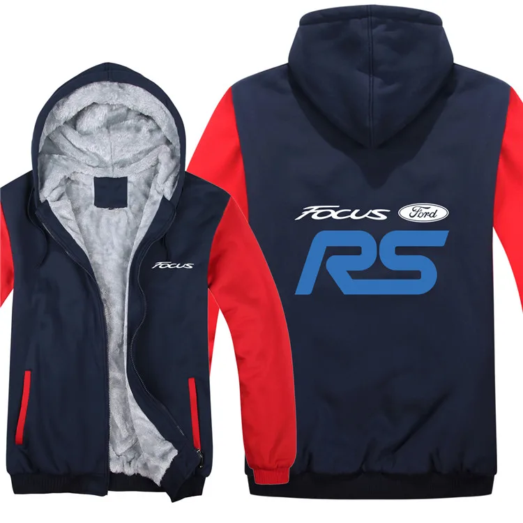 Зимние толстовки с капюшоном Ford Focus RS, мужское модное пальто, пуловер, шерстяная куртка с подкладкой, толстовки с капюшоном Ford Focus, HS-079 - Цвет: as picture