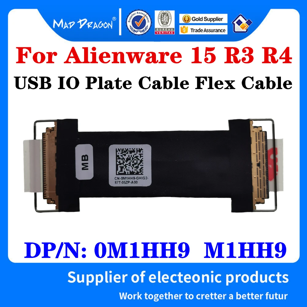 

Новый оригинальный 0M1HH9 M1HH9 DC02C00DF00 для ноутбука Dell Alienware 15 R3 R4, кабель с пластиной ввода-вывода, гибкий кабель, соединительный кабель USB-платы