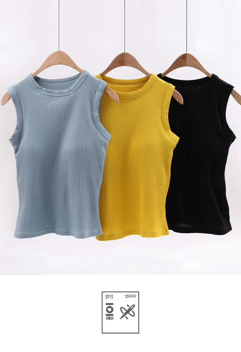 MRMT новая Брендовая женская футболка ребристый слинг жилет из чистого хлопка футболка для женщин однотонное нижнее белье Топы Футболка