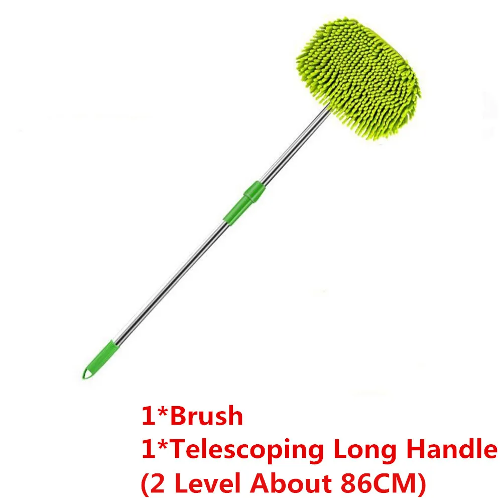 best ways to clean car seats 2 in 1 Car Cleaning Brush Car Wash Brush Telescoping Long Handle Cleaning Mop Chenille Broom Super Absorbent  Auto Accessories car wash water Other Maintenance Products