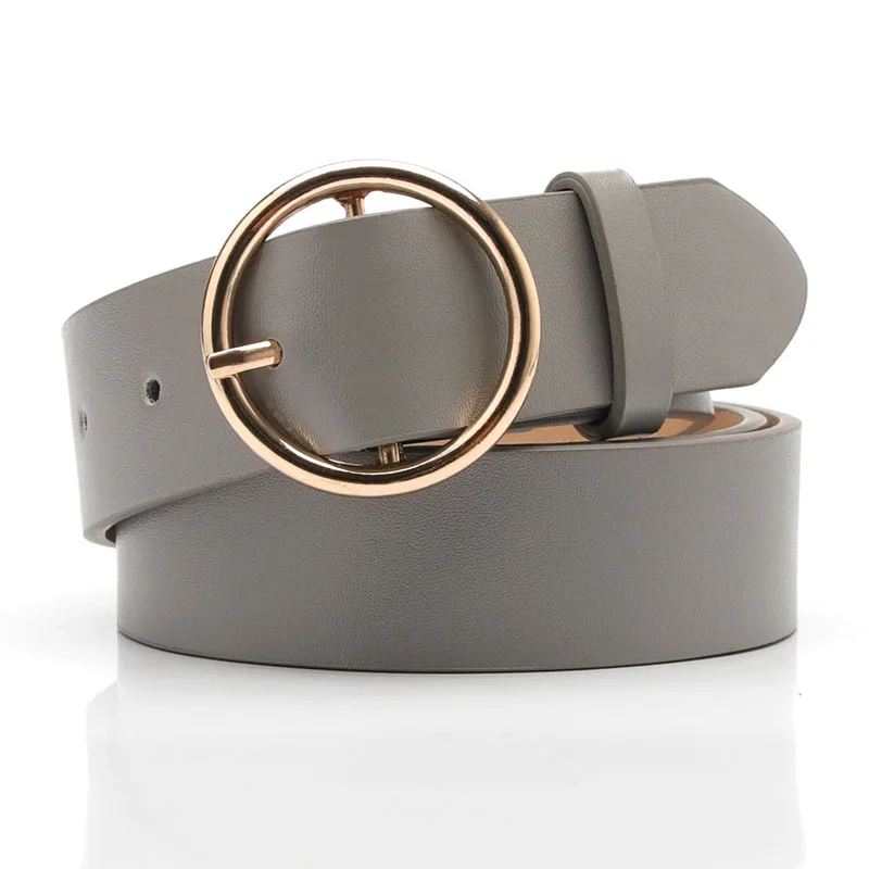 

new women's off white belt round buckle casual simple wild corset belt women's jeans accessories belt luxury women's belt