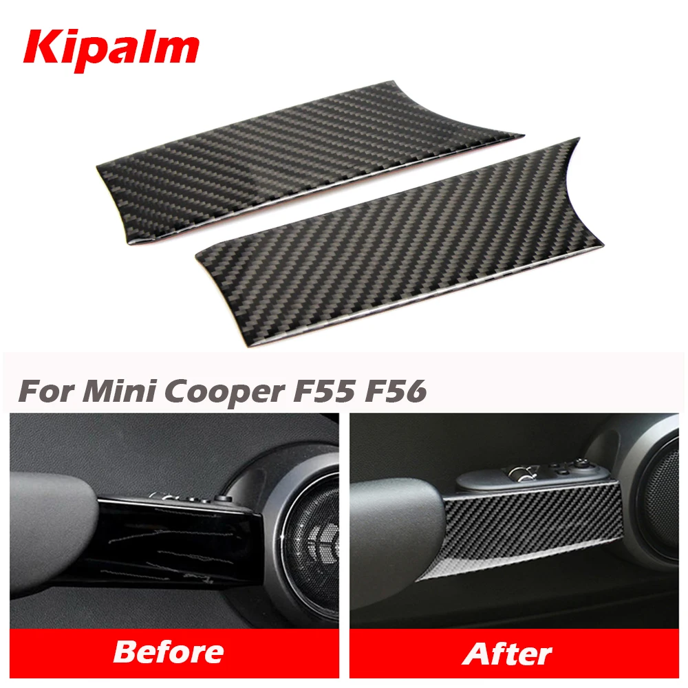 

Kipalm For Mini Cooper F55 F56 JCW Carbon Fiber Door Handle Cover Trim Sticker Decals for Mini Cooper Interior Accessories
