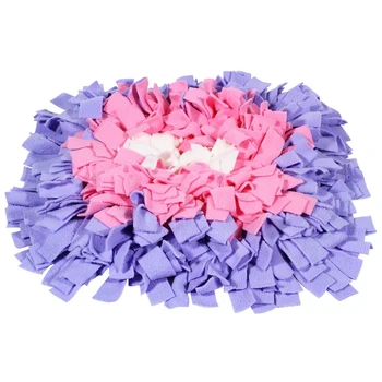 

Dog Snuffle Mat Pet Stress Relieving Nosework Training Washable Mixed Colour Pet Feeding Mat Smell Training Mat 18 Inch X 18 Inc