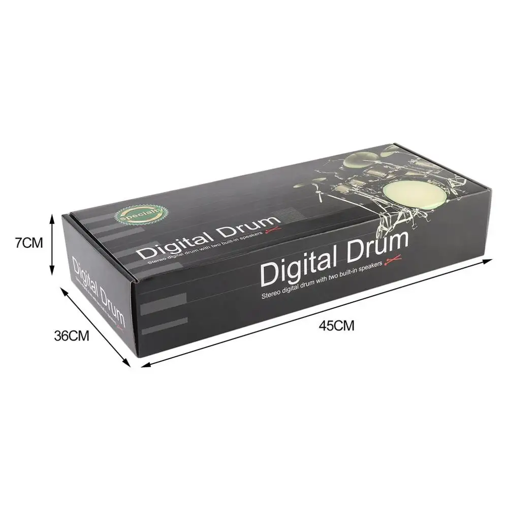 Электронный рулонный барабанный комплект портативный стерео цифровой 9 кремниевые барабанные колодки встроенные двойные 3 Вт колонки питание от USB удобный