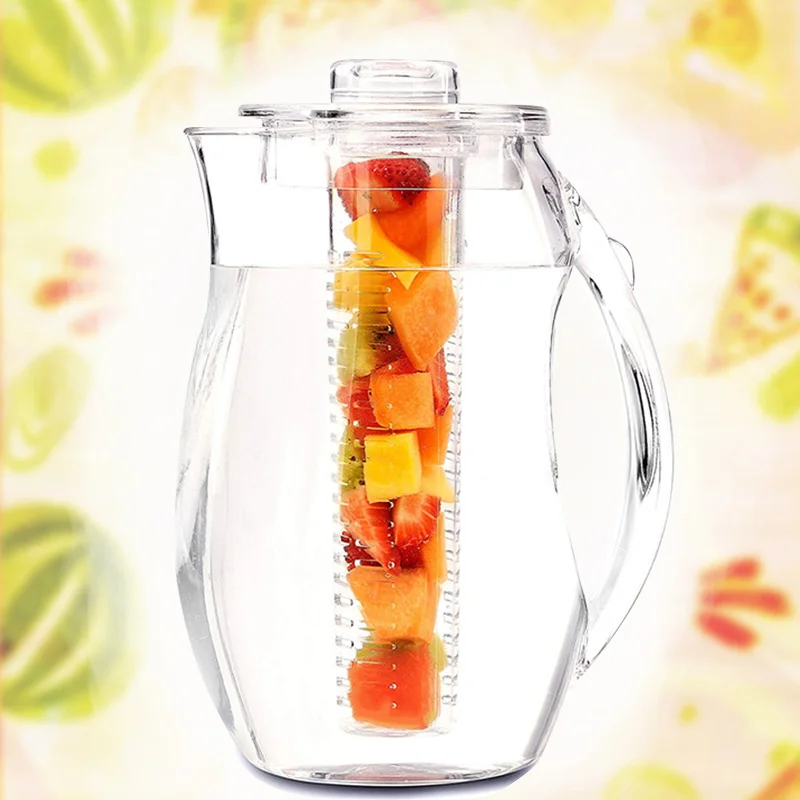 Чай Фруктовый инфузионный кувшин со льдом стержень 2,5 л кувшин для воды заварки - Цвет: Прозрачный
